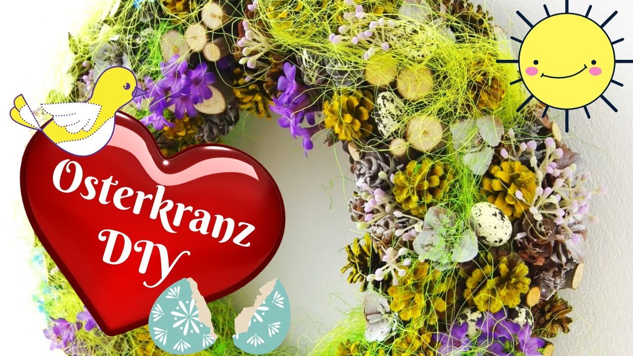 Frühlingsdeko DIY ???? Osterkranz selber machen ???? Deko aus Naturmaterialien basteln
