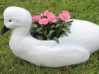 Gartendeko,Schwanbaby. DIY Garden decoration,swan baby