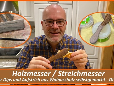 Holzmesser - Streichmesser aus Walnussholz - DIY - selbstgemacht