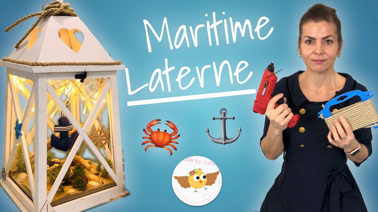 Laterne dekorieren ⚓️ Im maritimen Stil