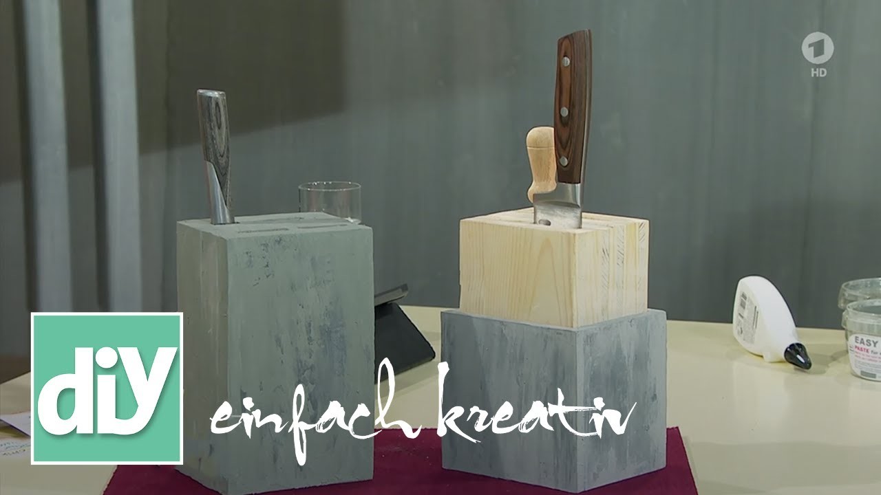 Messerblock in Beton-Optik | DIY einfach kreativ