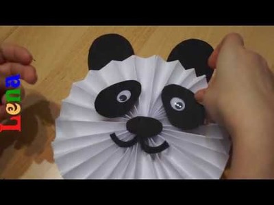 Papier Panda basteln ???? DIY Panda Rosette DIY ???? Панда из бумаги своими руками