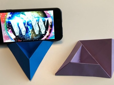 Smartphone Ständer selber falten mit Papier - Phone holder Origami DIY - оригами