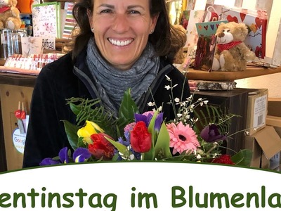 VALENTINSTAG im Blumenladen Ladenrundschau Rote Rosen und Liebesbotschaften. Floristik pur & Natur