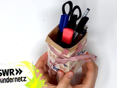 DIY-Tipp: Upcycling Behälter für Stifte, Blumen und Co. basteln | SWR Kindernetz PLUS