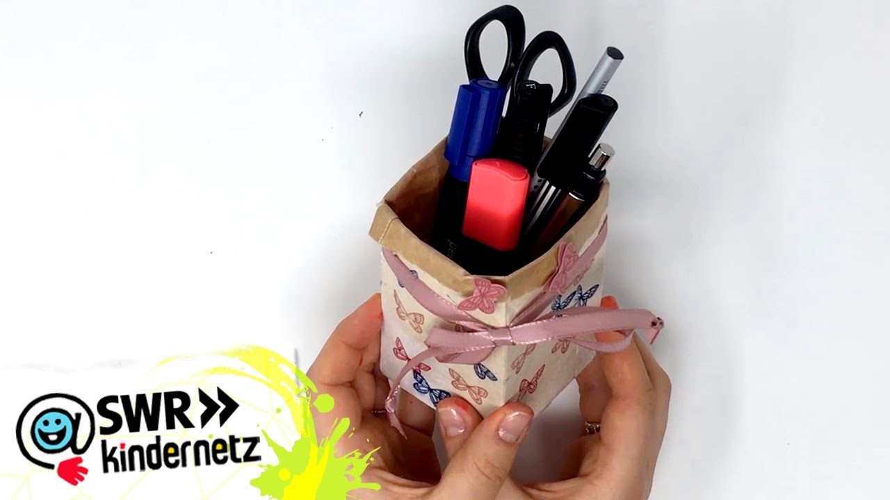 DIY-Tipp: Upcycling Behälter für Stifte, Blumen und Co. basteln | SWR Kindernetz PLUS