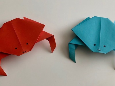 Krabbe basteln mit Papier - Origami für Kinder - DIY Crab ????