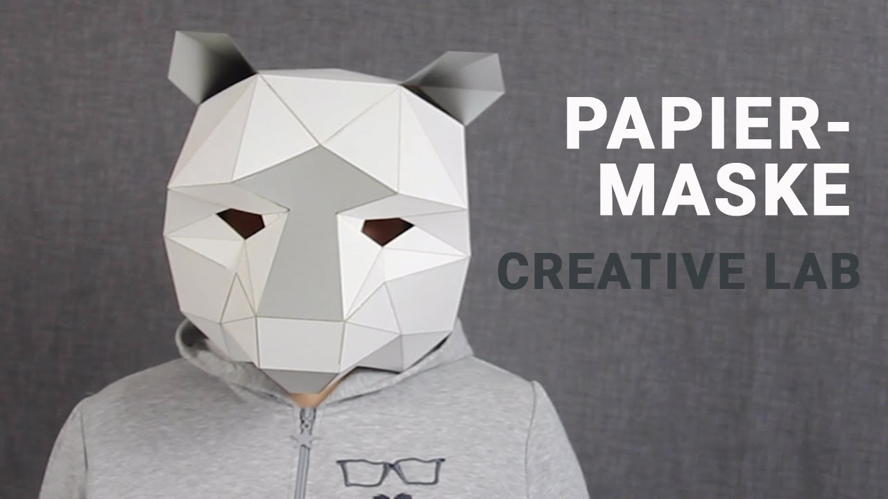 Maske aus Papier basteln - zum Fasching, Halloween oder Verkleidungsparty