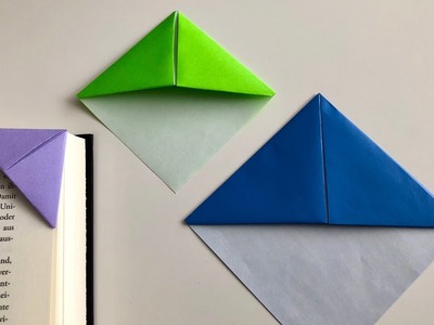 Origami Lesezeichen basteln - How to make a easy bookmark corner