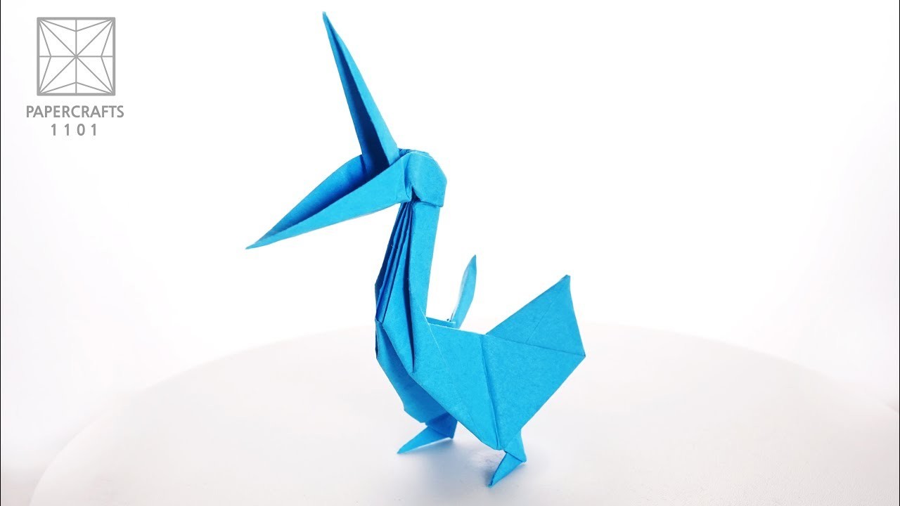 Origami Pelican (John Montroll) Oригами おりがみ Oριγκάμι 折纸 摺紙 พับ 종이접기 Paper Crafts