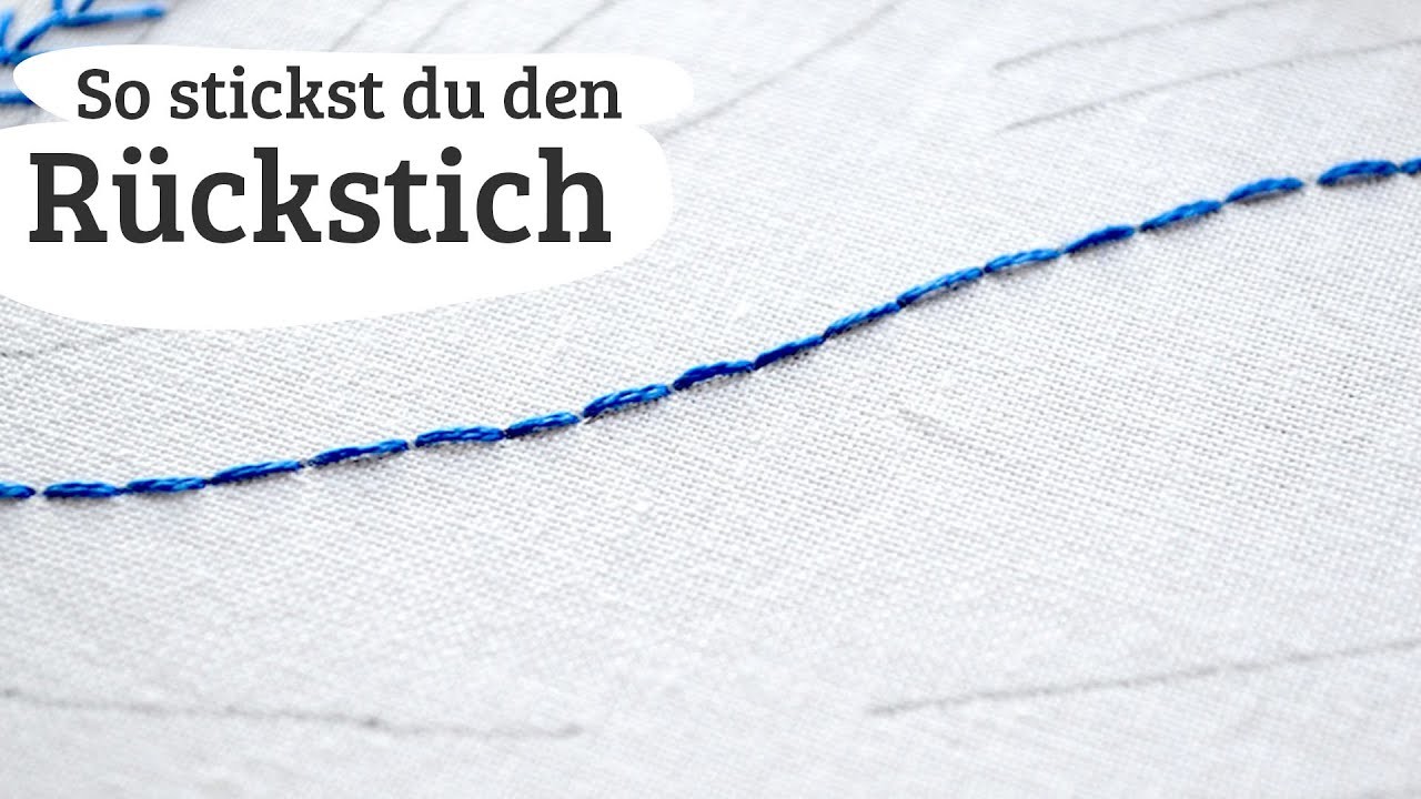 Rückstich sticken Anleitung - Stickstich 7