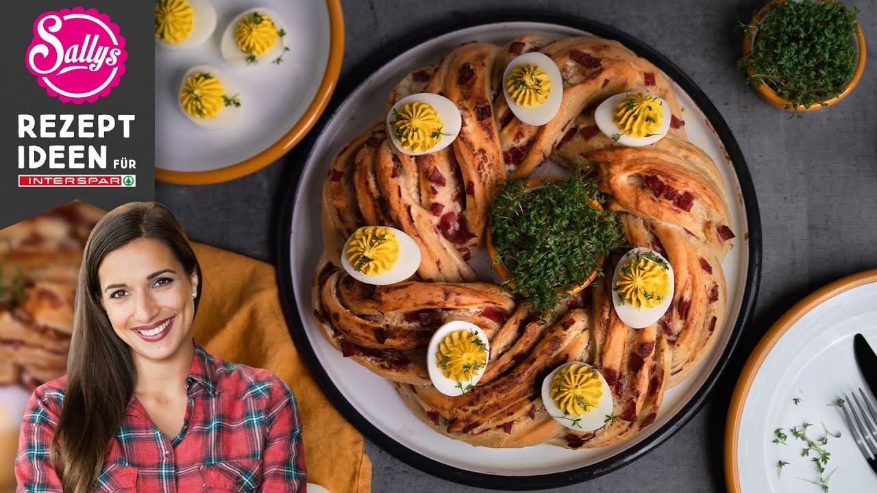 Sallys Osterkranz mit gefüllten Eiern