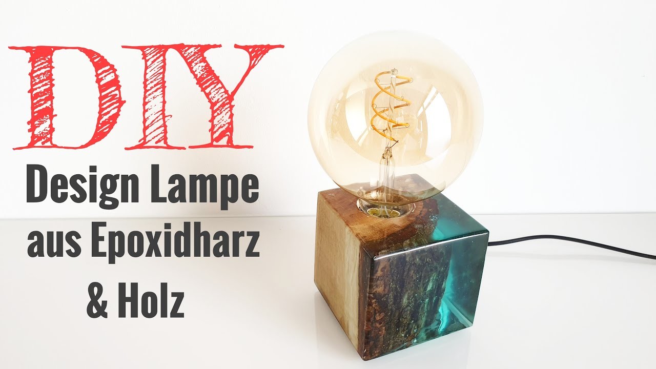 TUTORIAL: Wie man eine Lampe aus Epoxidharz und Holz baut. DIY