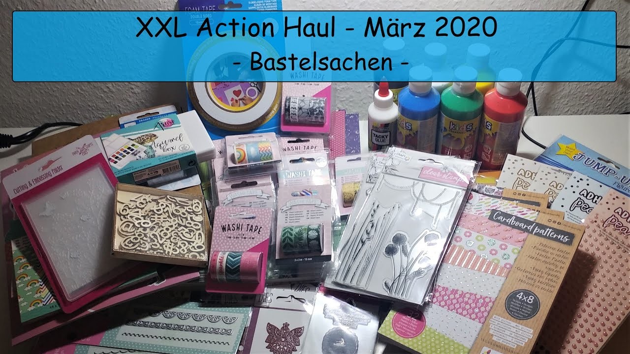 XXL Action Haul Basteleinkauf März 2020 mit Blöcken, Stanzen, Stempel und Bastelsachen für Kinder