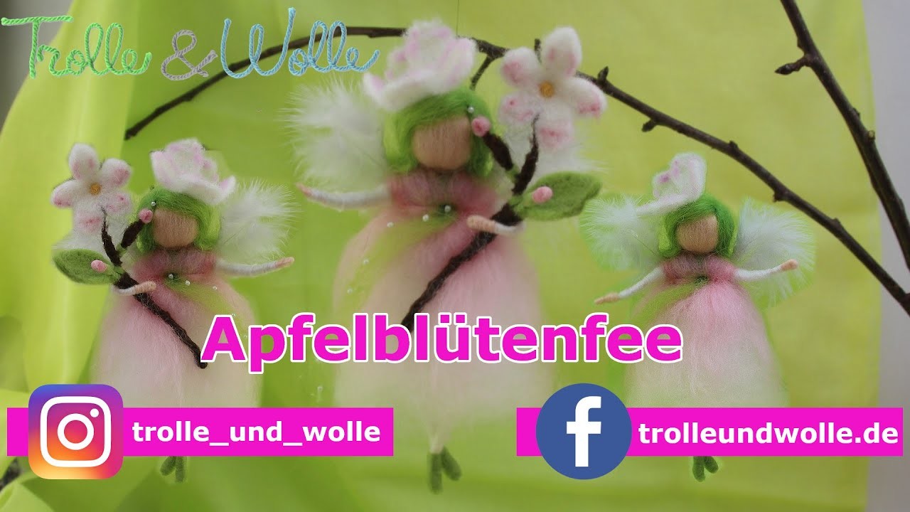 Apfelblütenfee Filzanleitung. Livestream Zusammenschnitt