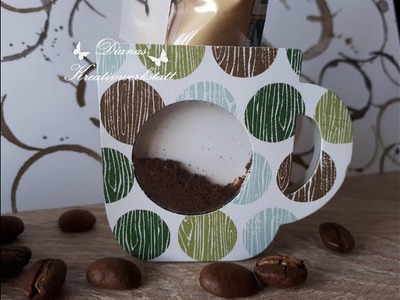 Auf ein Tässchen mit echtem Kaffeeduft, Anleitung für ein kleines Geschenk mit Stampin'Up! Produkten