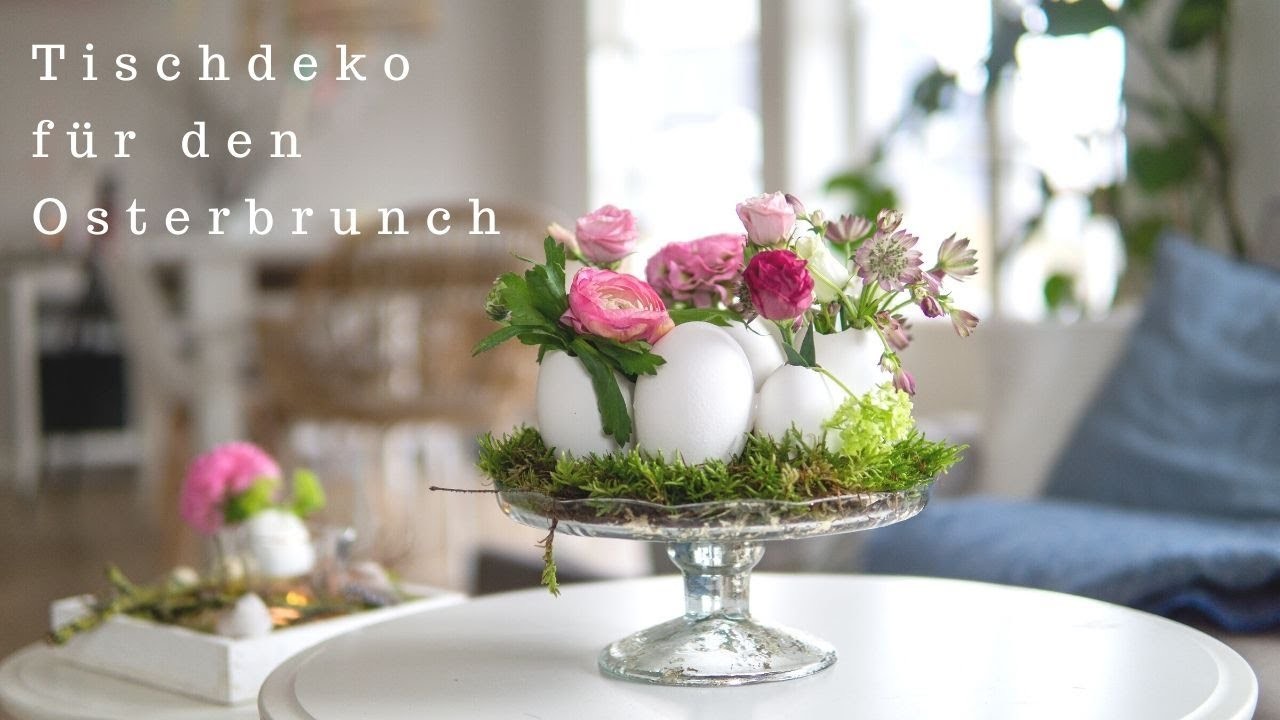 Einfache DIY Tischdeko für den Osterbrunch