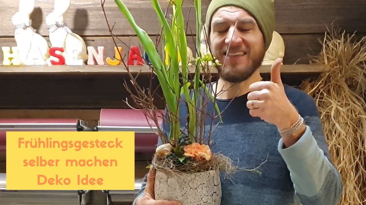 Frühlingsblumengesteck selber machen -  Deko Idee vom Blumenmann - DIY Floristik Anleitung