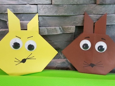 Hase aus Origami Papier falten, DIY | Osterdeko 2020 | Basteln & Gestalten | Easter Bunny