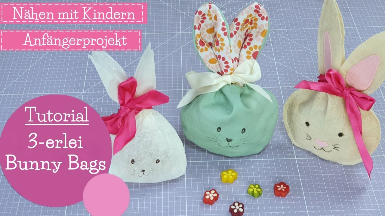 Hasenbeutel 3 Varianten nähen und basteln | Oster Bunny Bags | DIY Nähanleitung | Ostern | mommymade