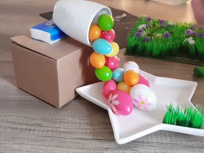 Schwebende Tasse basteln - Für Frühling und Ostern. schnelle einfache Anleitung
