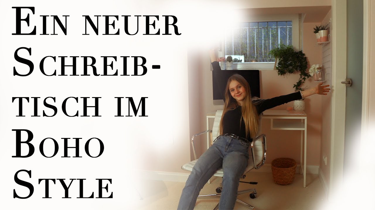 Süßer pinker BOHO SCHREIBTISCH ???? II CHARLIE XD II Office Makeover