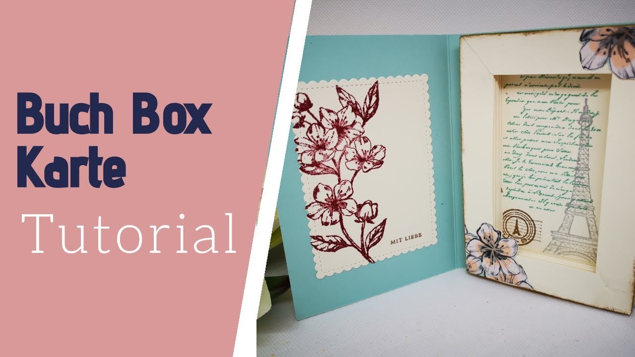 Book Box Card - Buch Box Karte basteln - Besondere Kartenform