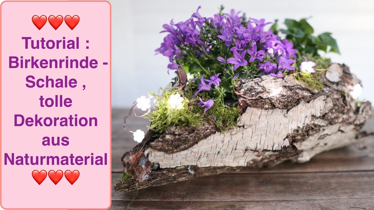 ????DIY: Frühlingsdeko , Tutorial : Birkenrinde - Schale  , tolle Dekoration aus Naturmaterial