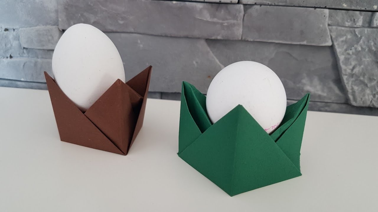 Eierhalter Osterdeko 2020 | DIY Origami | Bastelidee
