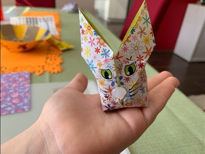 Origami Hase Basteln für Kinder