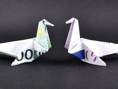 Origami VOGEL Euro Geldschein GELD FALTEN | Money Origami BIRD Tutorial DIY