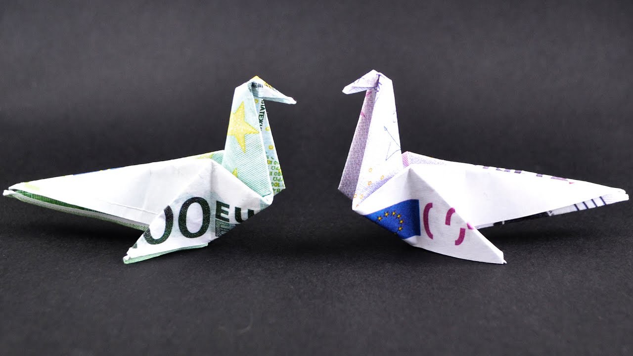 Origami VOGEL Euro Geldschein GELD FALTEN | Money Origami BIRD Tutorial DIY