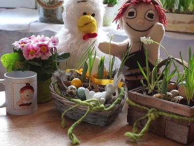 Osterdeko mit Eierschalen selber machen - Idee für ein Osternest