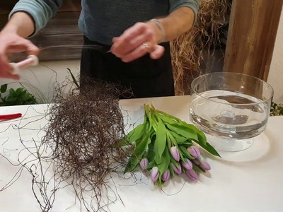 Tulpenstrauss selber machen schnelle und exklusive Frühlingsdekoration für dein zuhause DIY Idee