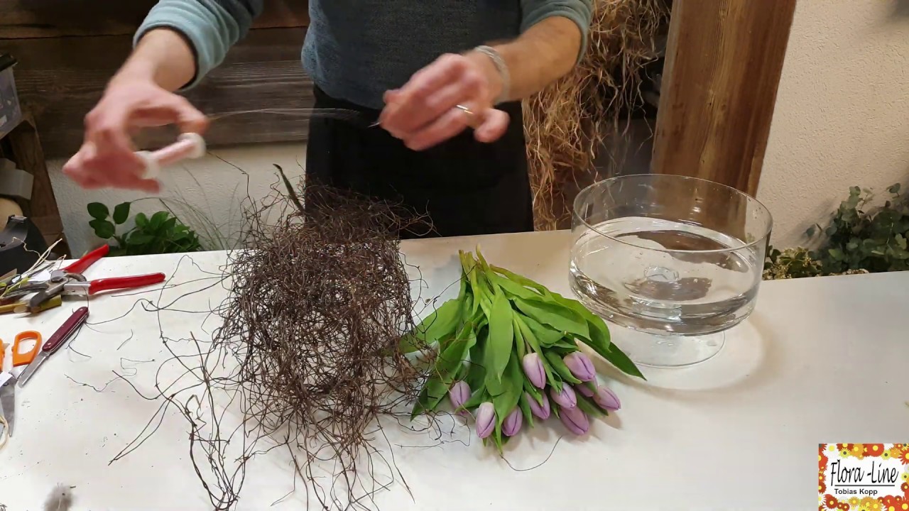 Tulpenstrauss selber machen schnelle und exklusive Frühlingsdekoration für dein zuhause DIY Idee