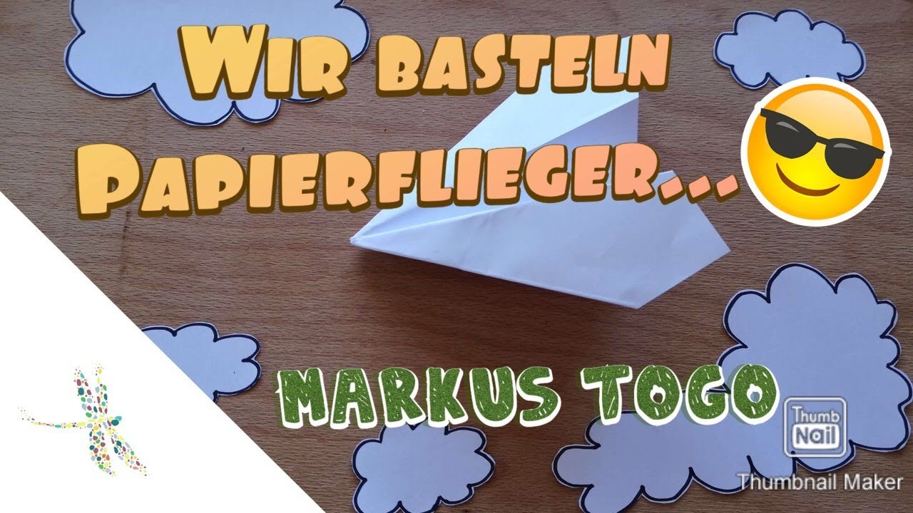 Wir basteln Papierflieger. 