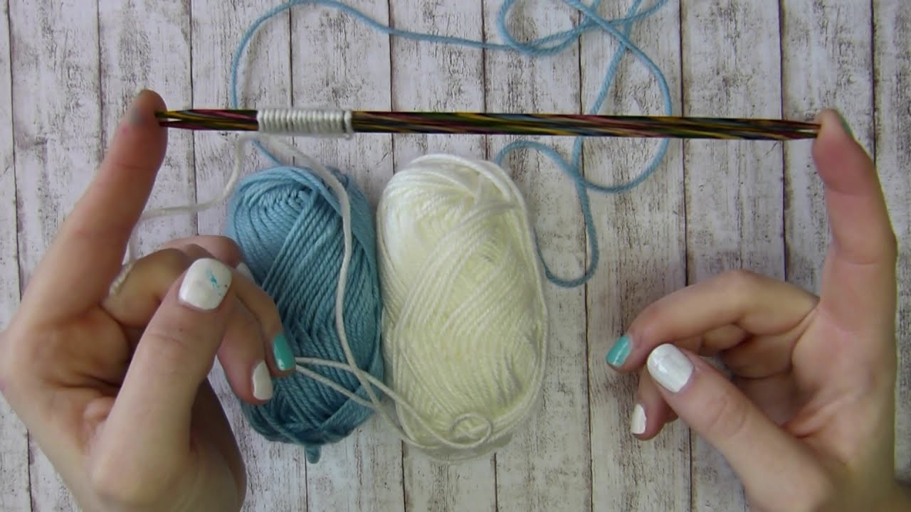 Zweifarbiges Vollpatent. Brioche stricken