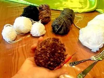 DIY-BASTELN: WALD-TIERE aus Bommeln . .KINDERLEICHT selber machen :))