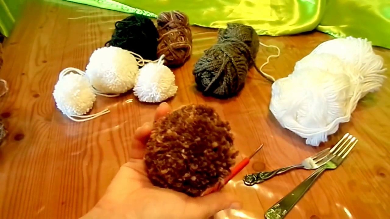 DIY-BASTELN: WALD-TIERE aus Bommeln . .KINDERLEICHT selber machen :))