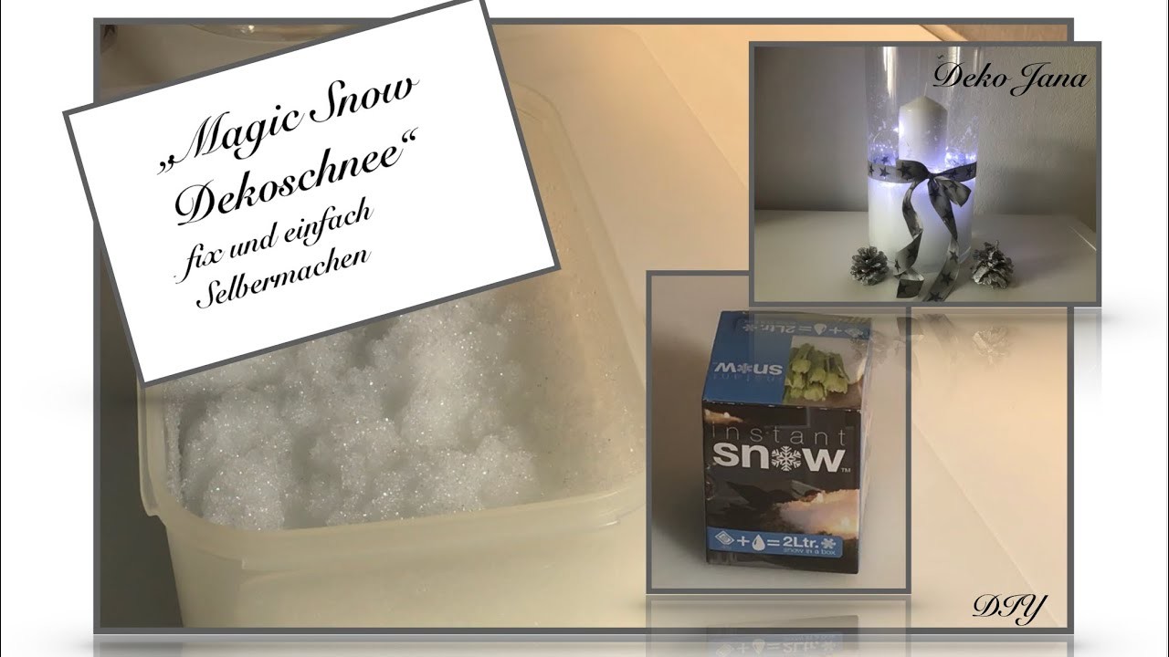 DIY: Dekoschnee, Instant Snow in Sekunden Selbermachen❄️????, Where Magic (How to). Deko Jana
