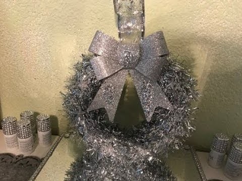 DIY, Glitzer-Weihnachtskranz selber machen