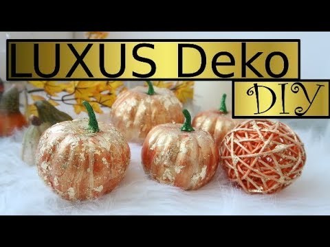 Günstige Blattgold Herbst Kürbis Dekoration  DIY unter 1€