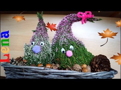 Kreativ mit Lena - Fall Decoration Gnome DIY - Weiden Wichtel basteln - как сделать гнома