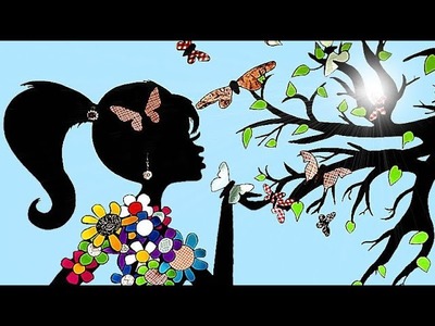 Schmetterlingsfrau - Wandbild