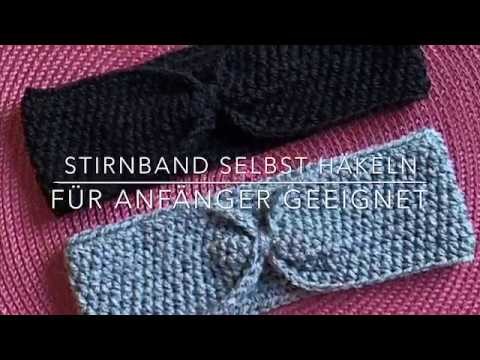 Stirnband Mit Schleife häkeln - für Anfänger geeignet