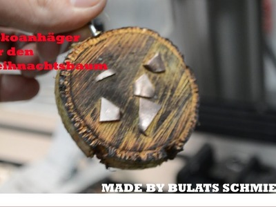 Weihnachtsdeko DIY. Dekoanhänger aus Holz und Metall