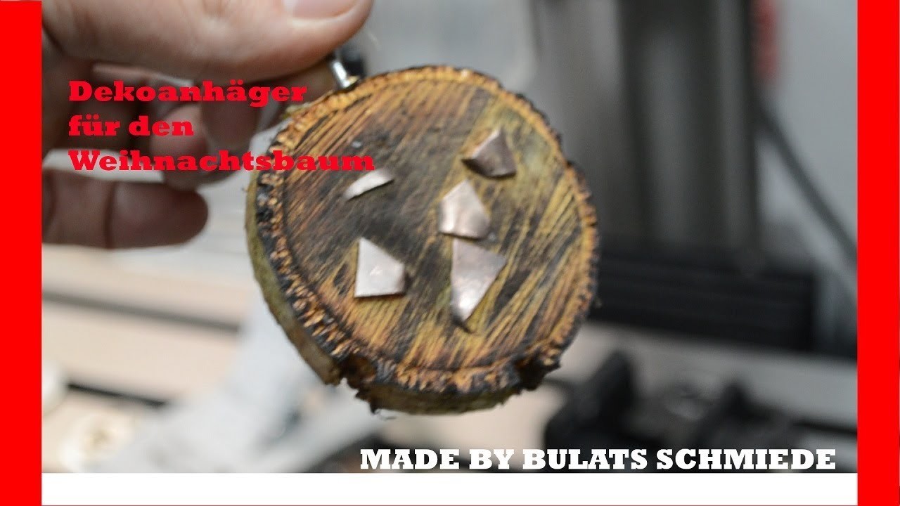 Weihnachtsdeko DIY. Dekoanhänger aus Holz und Metall