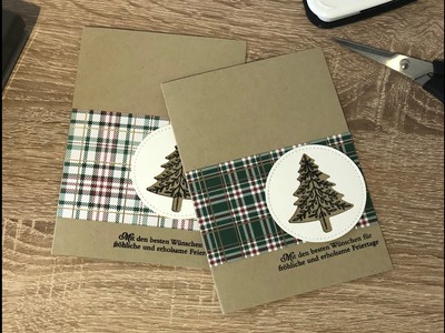 ????Weihnachtskarte Festliche Karos | DIY | Stampin’Up