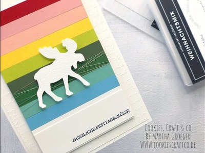 ???? Weihnachtskarte mit Regenbogen und Elch I DIY I Stampin' Up!