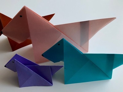 Bastelideen für Kinder - Origami Hund basteln - DIY Origami Dog ????